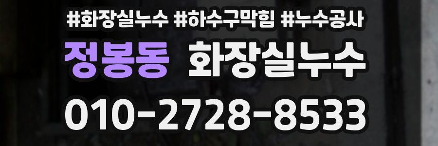 정봉동 누수탐지