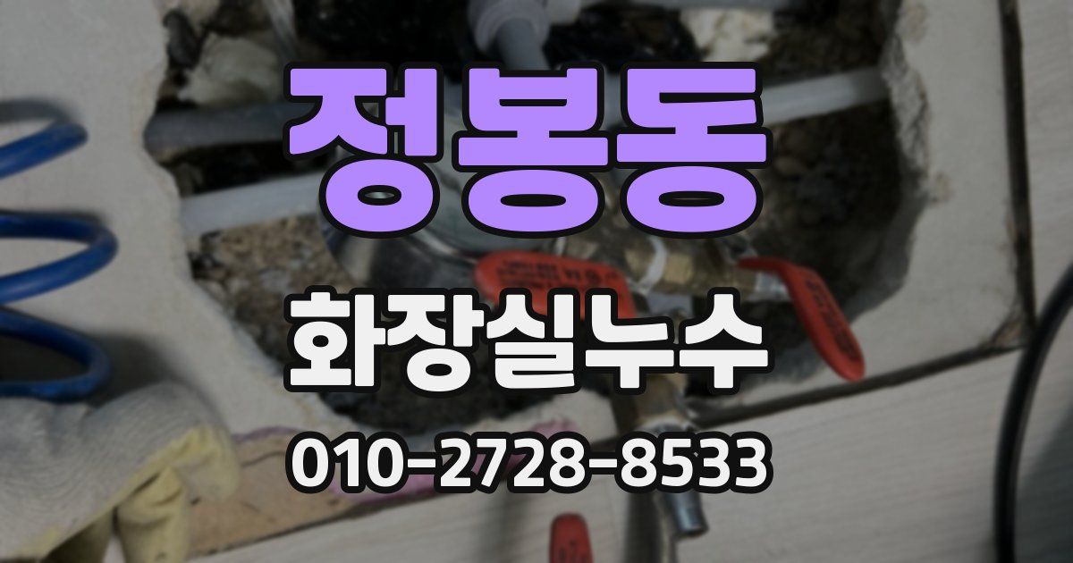 정봉동 누수업체