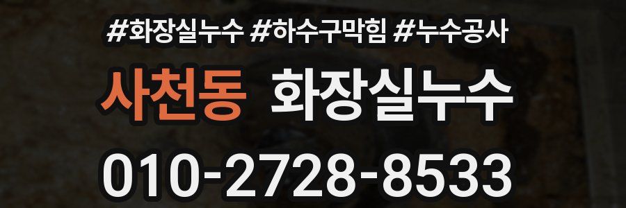 사천동 누수탐지