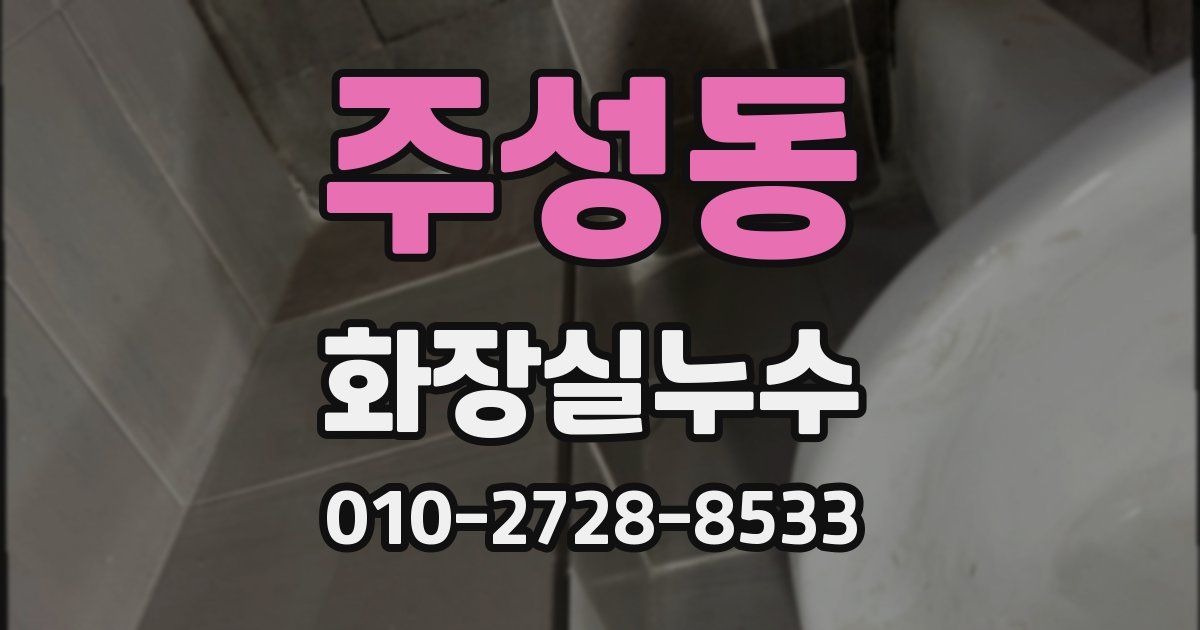 주성동 누수업체