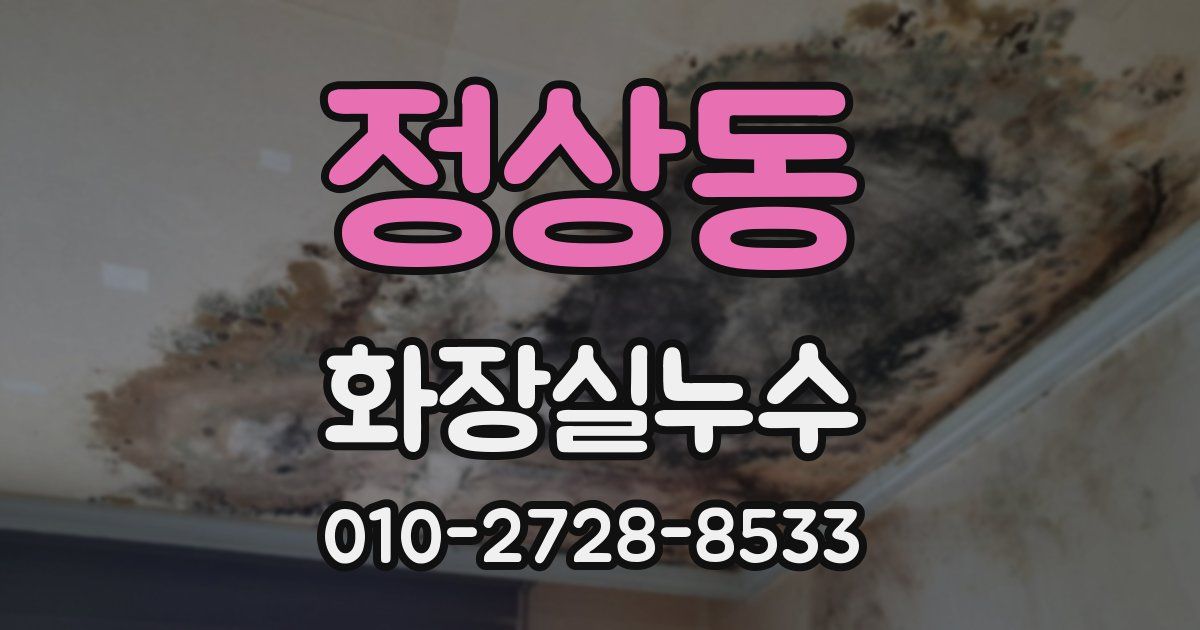정상동 누수업체