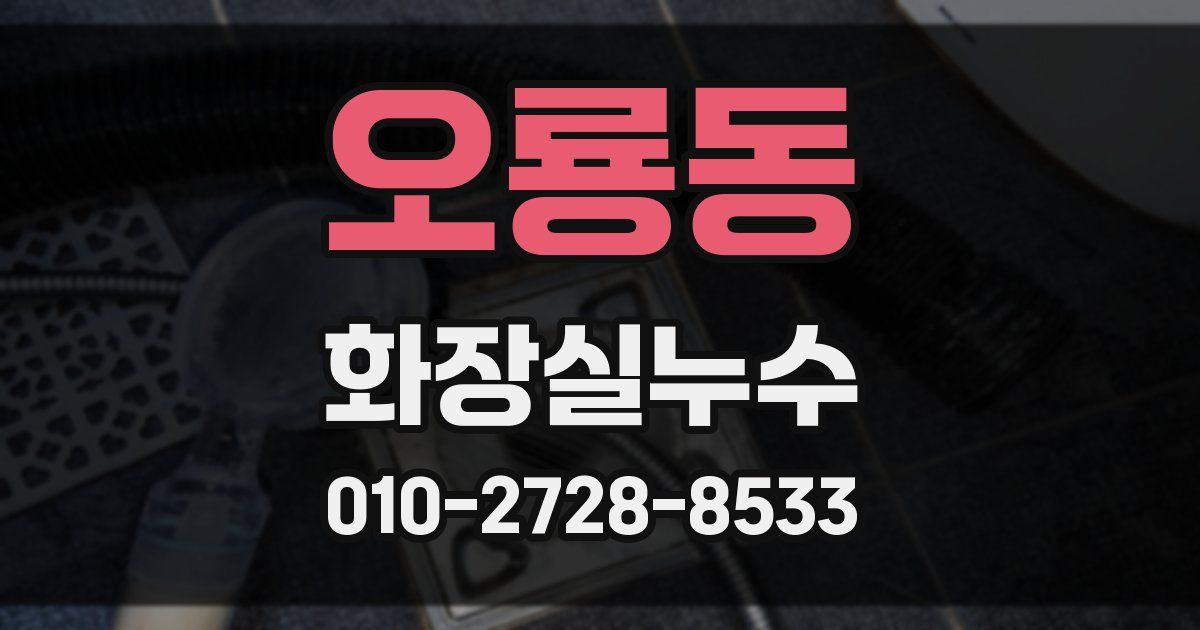오룡동 누수업체