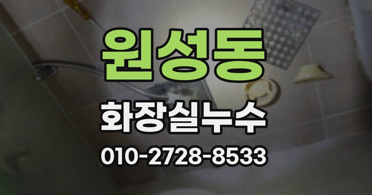 원성동 누수업체