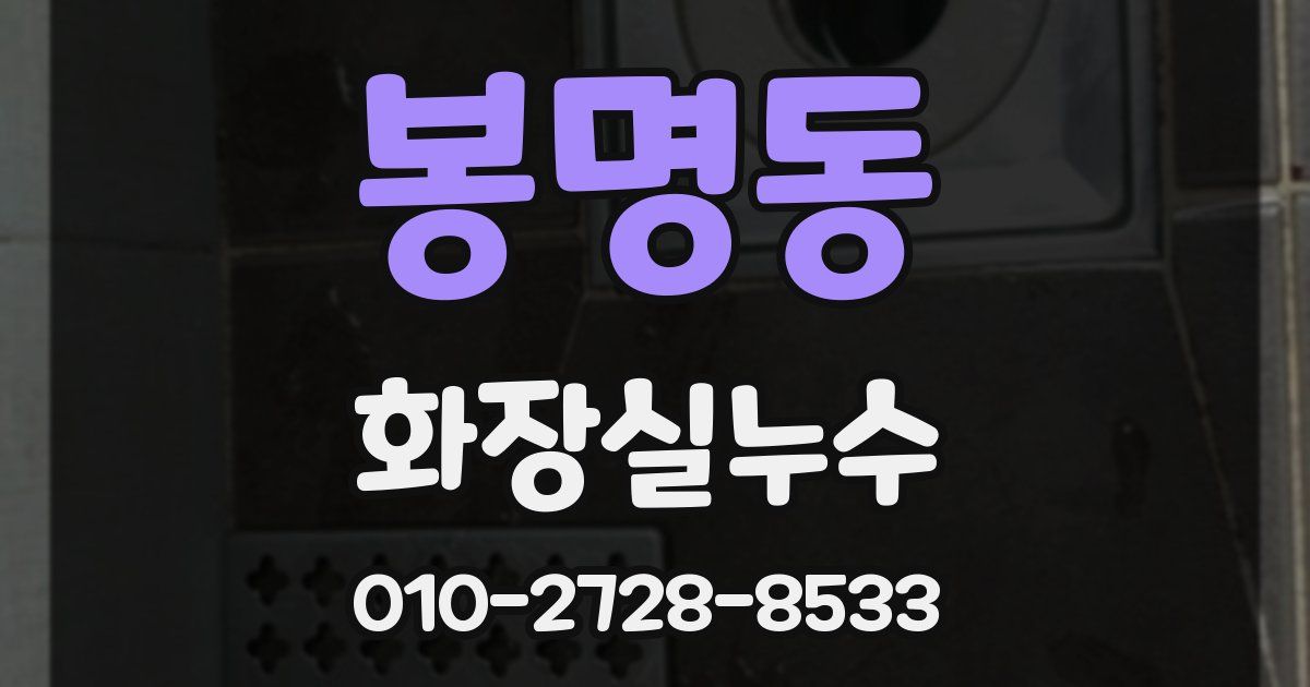 봉명동 누수업체