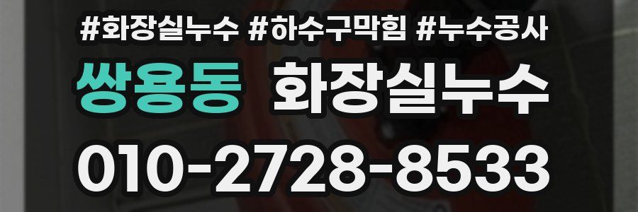 쌍용동 누수탐지