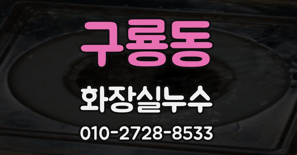 구룡동 누수업체