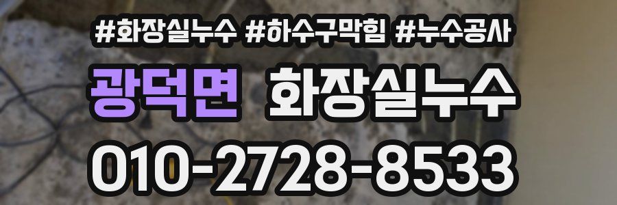 광덕면 누수탐지