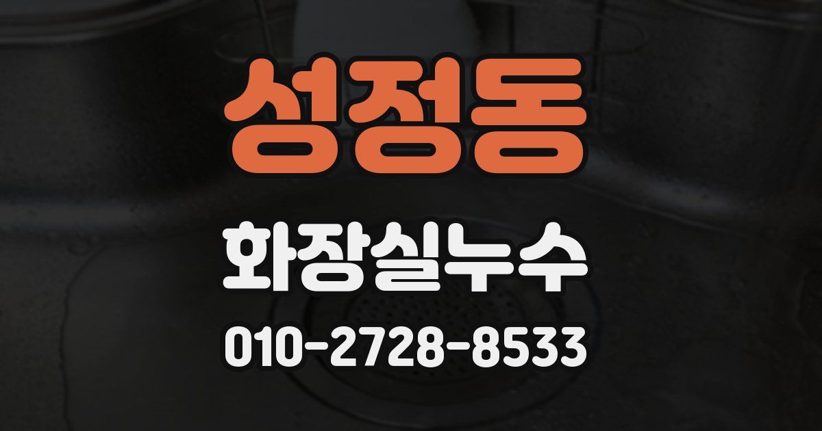 성정동 누수업체
