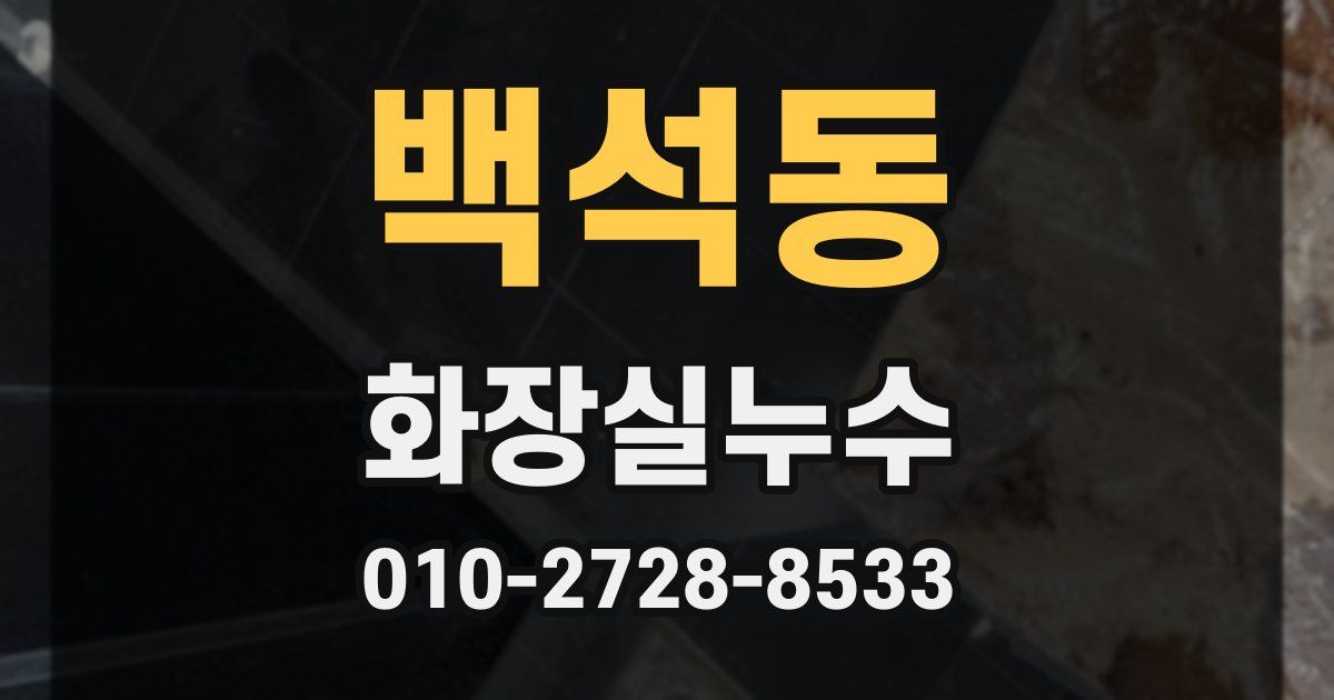 백석동 누수업체