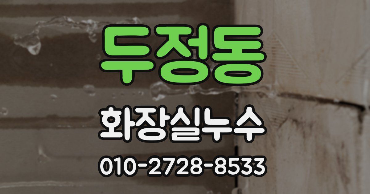 두정동 누수업체