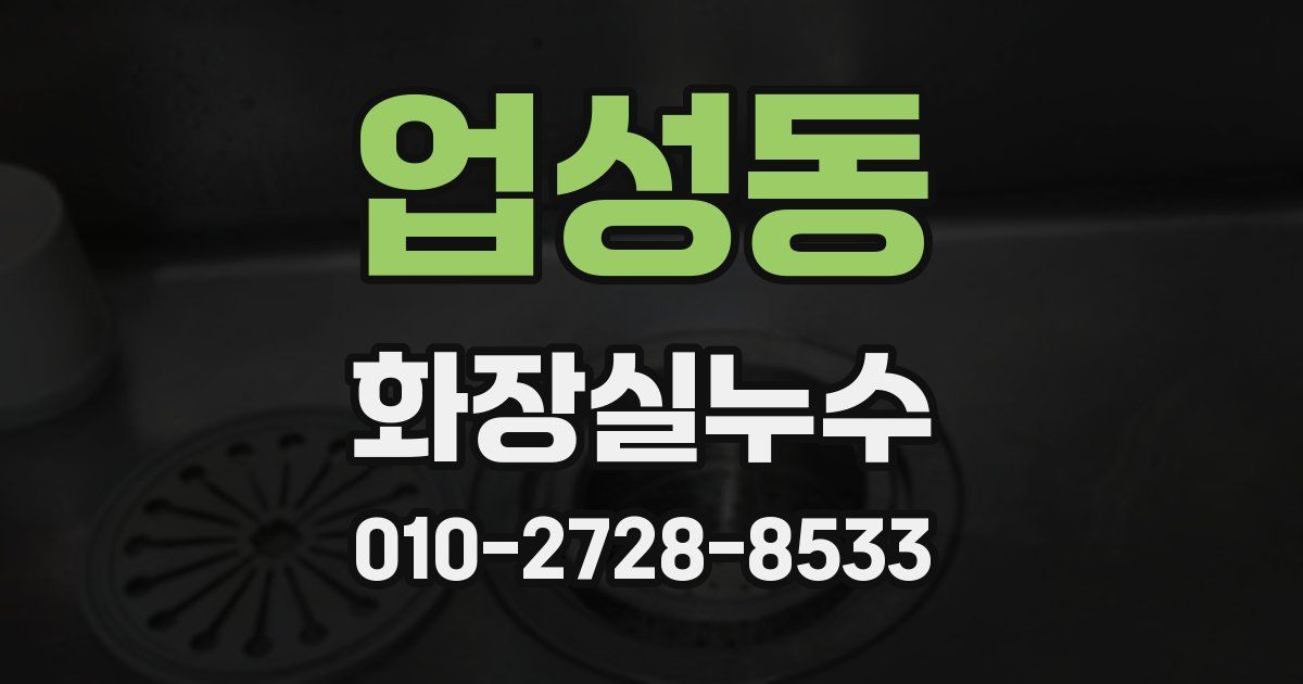 업성동 누수업체
