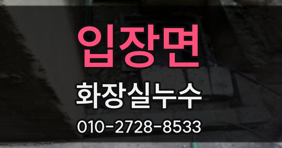 입장면 누수업체