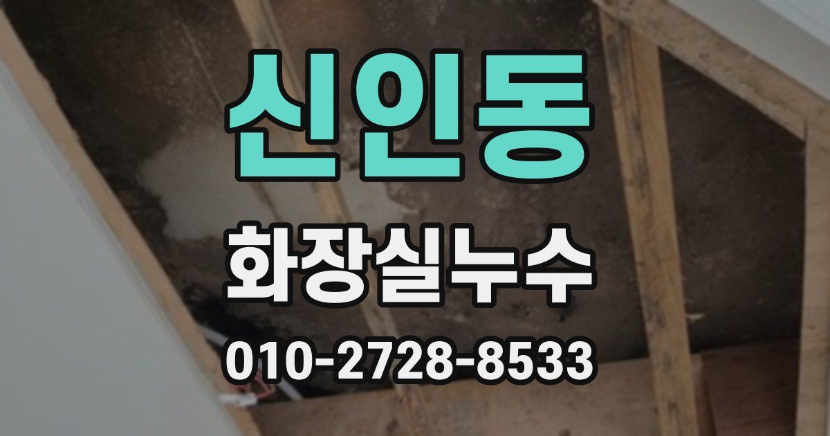 신인동 누수업체