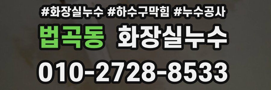 법곡동 누수탐지