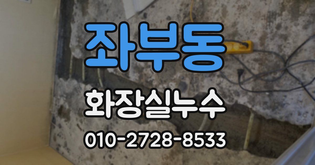 좌부동 누수업체