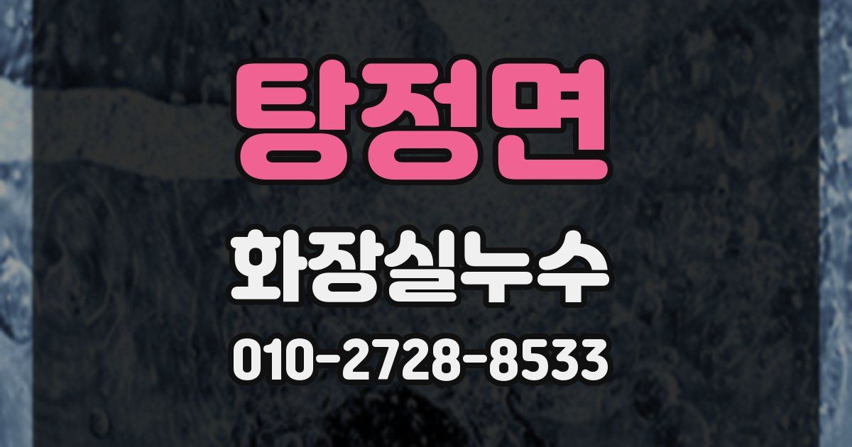 탕정면 누수업체
