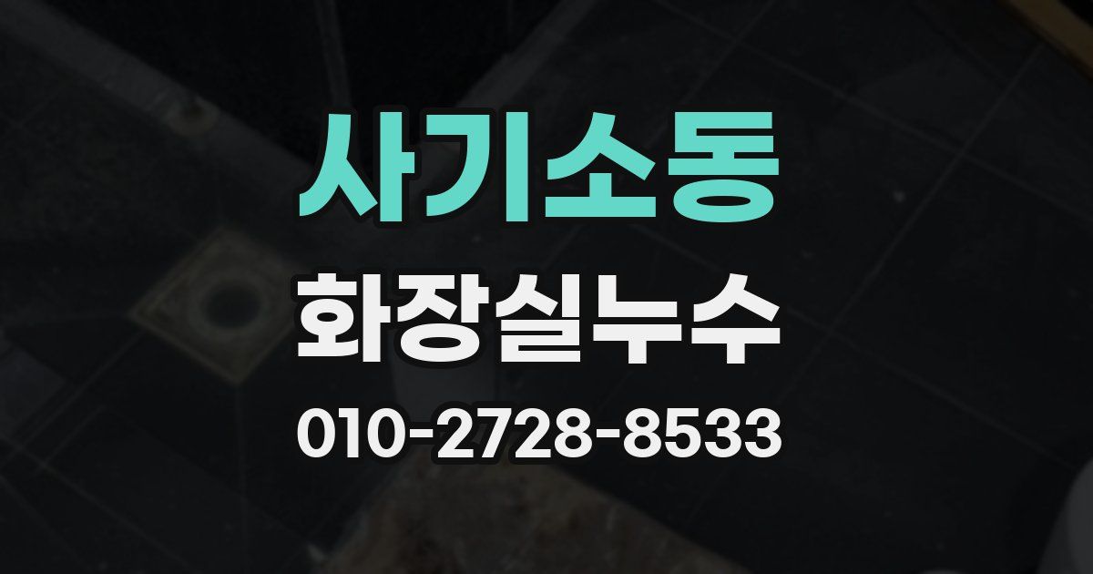 사기소동 누수업체