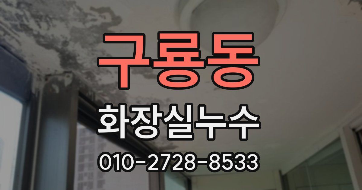 구룡동 누수업체