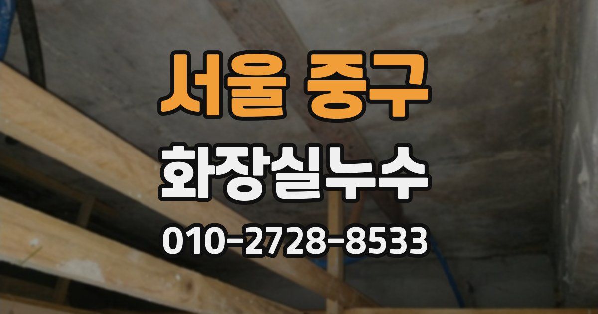서울 중구 누수업체
