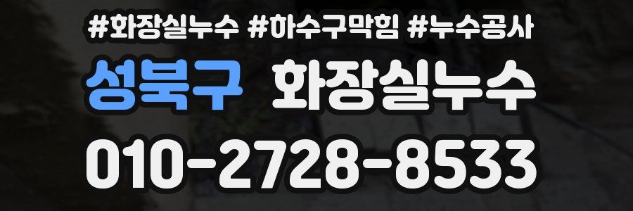 성북구 누수탐지