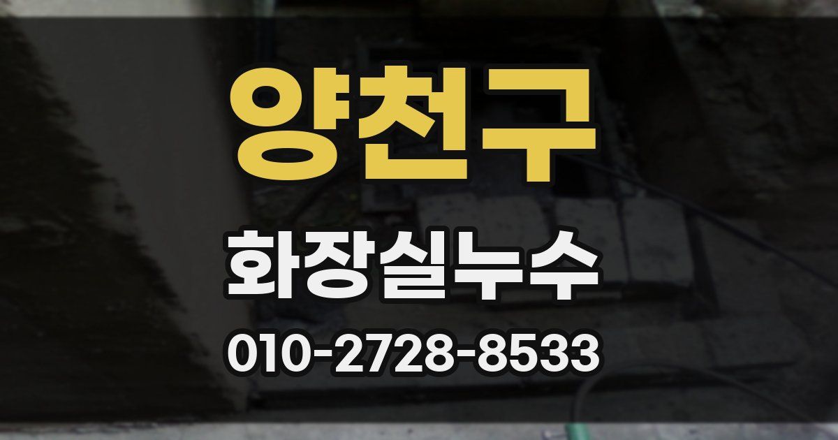 양천구 누수업체
