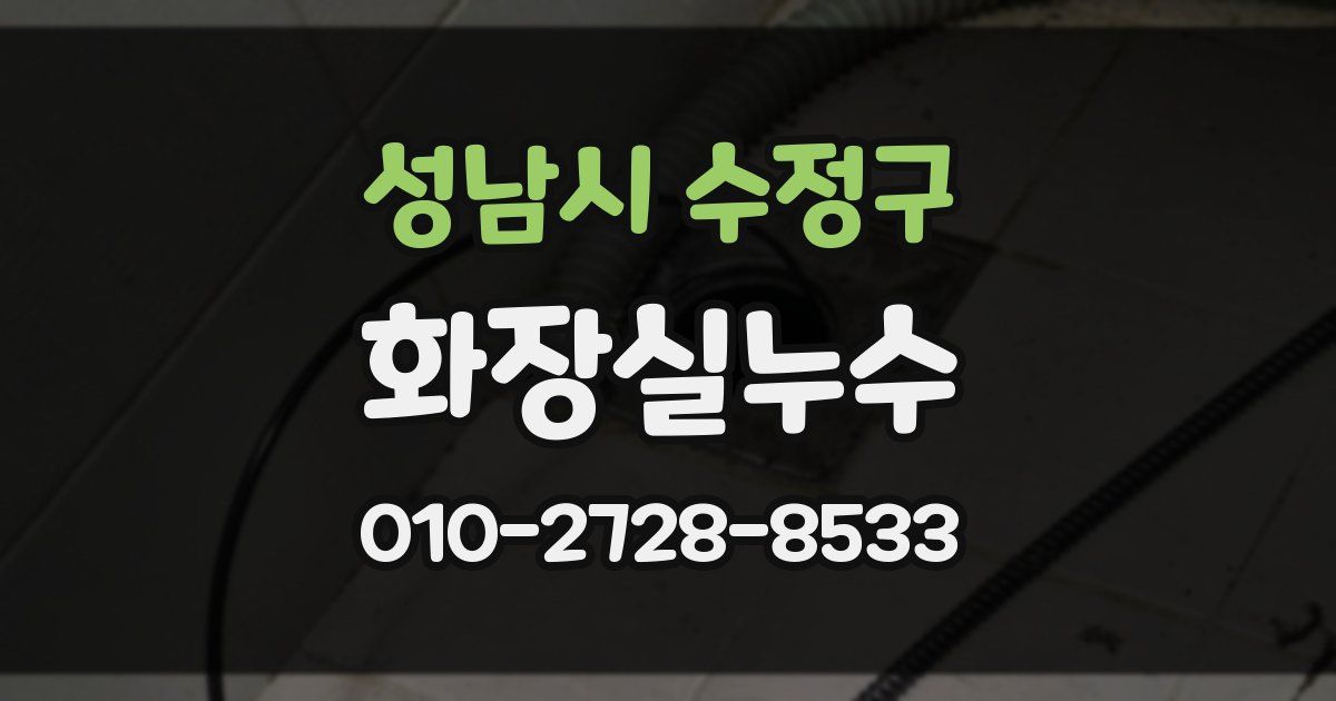 성남시 수정구 누수업체