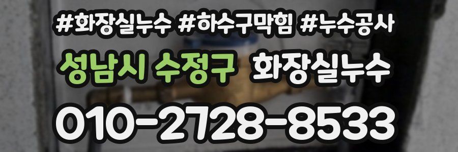 성남시 수정구 누수탐지