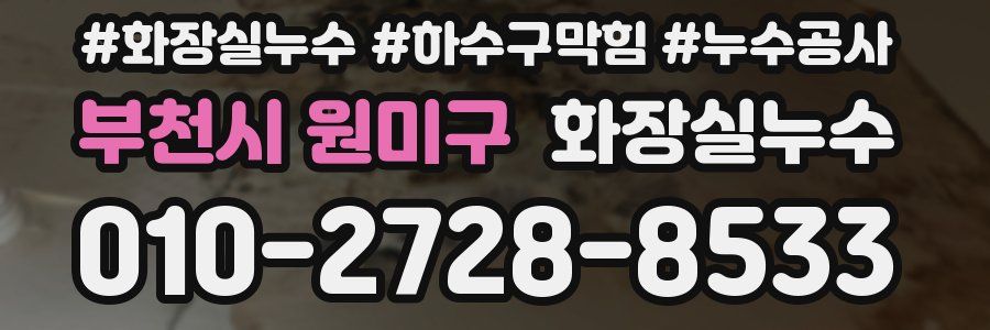 부천시 원미구 누수탐지