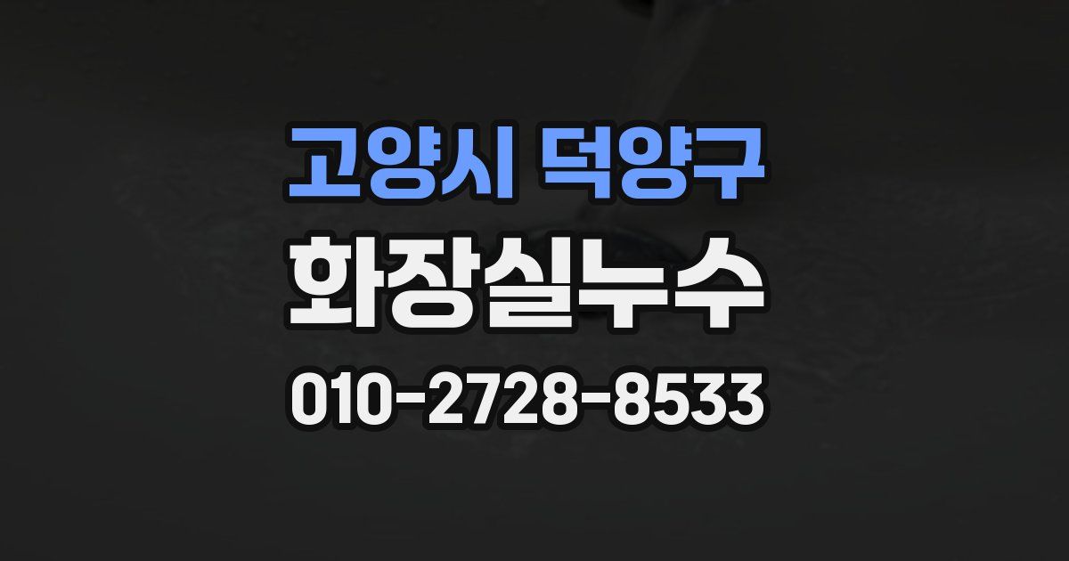 고양시 덕양구 누수업체