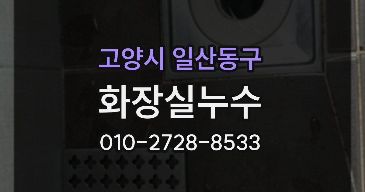 고양시 일산동구 누수업체