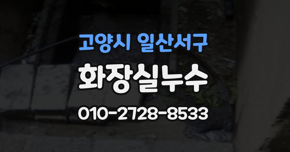 고양시 일산서구 누수업체