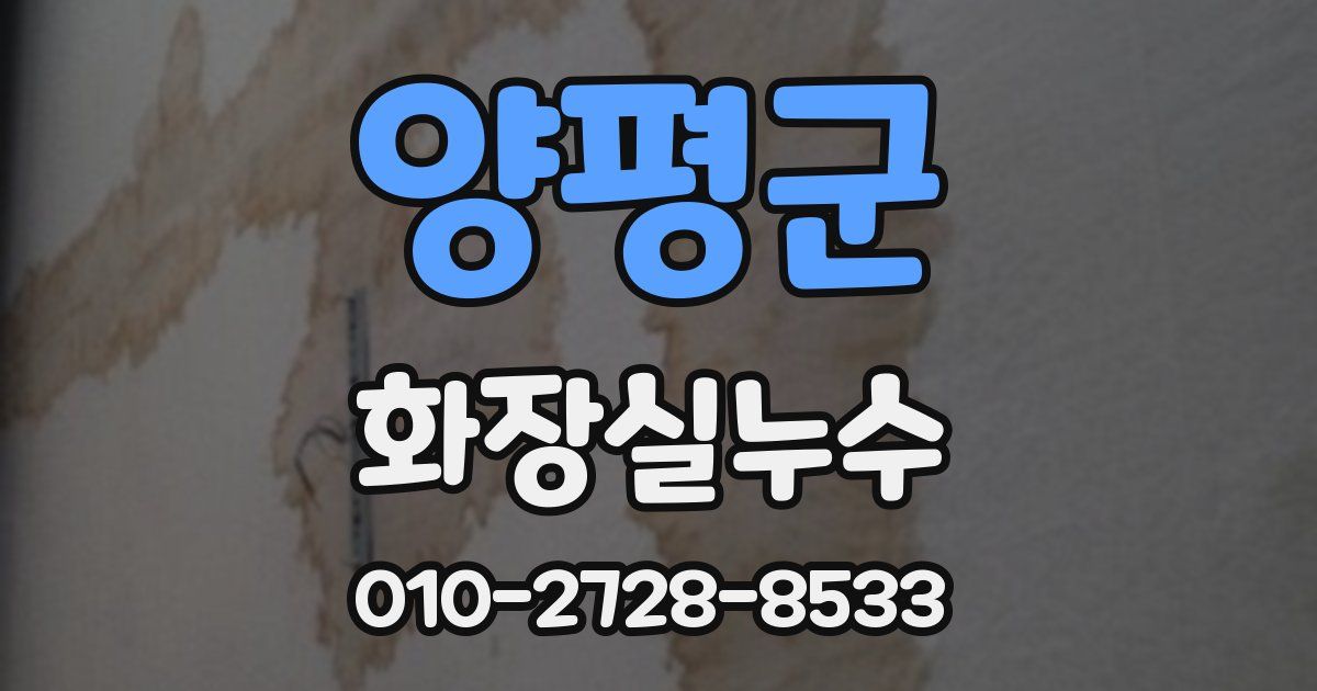 양평군 누수업체