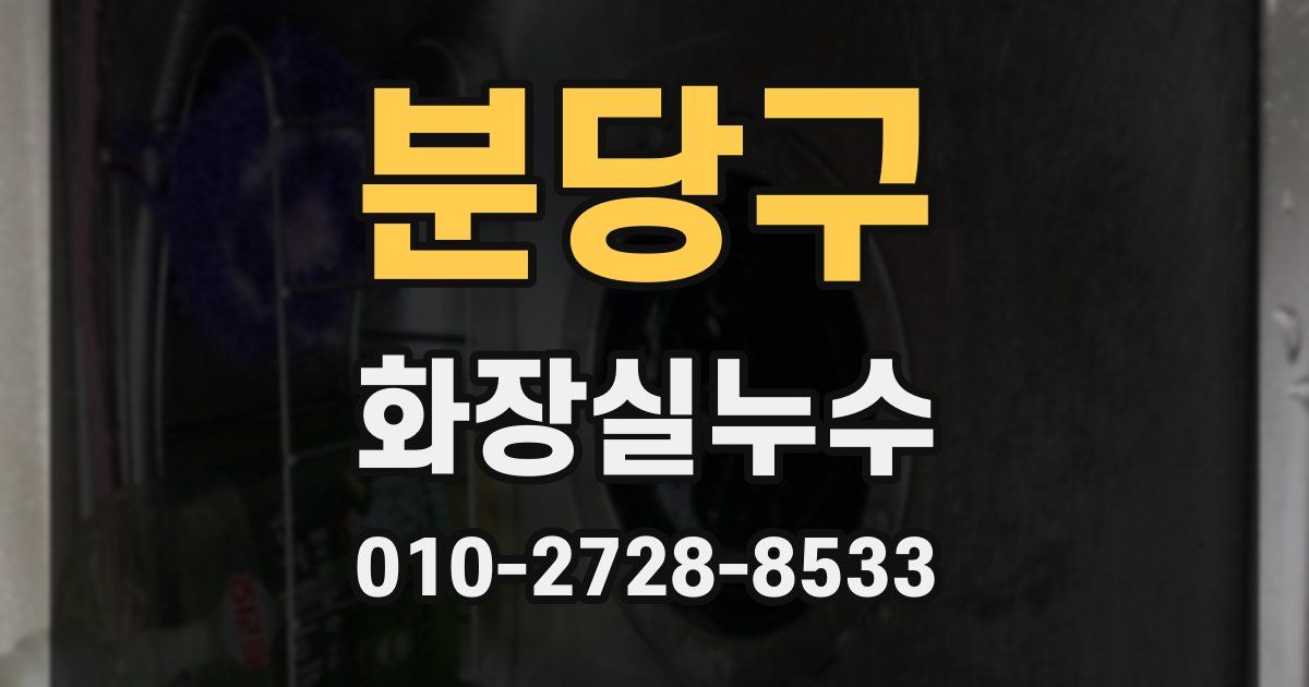 분당구 누수업체