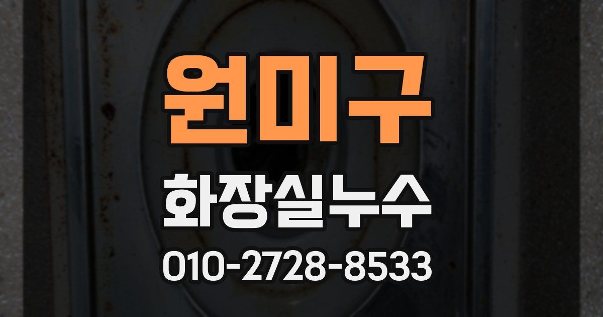 원미구 누수업체