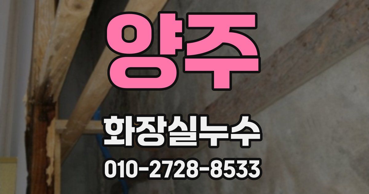 양주 누수업체