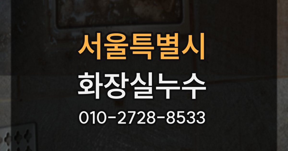 서울특별시 누수업체