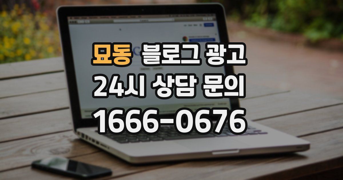 묘동 블로그 광고