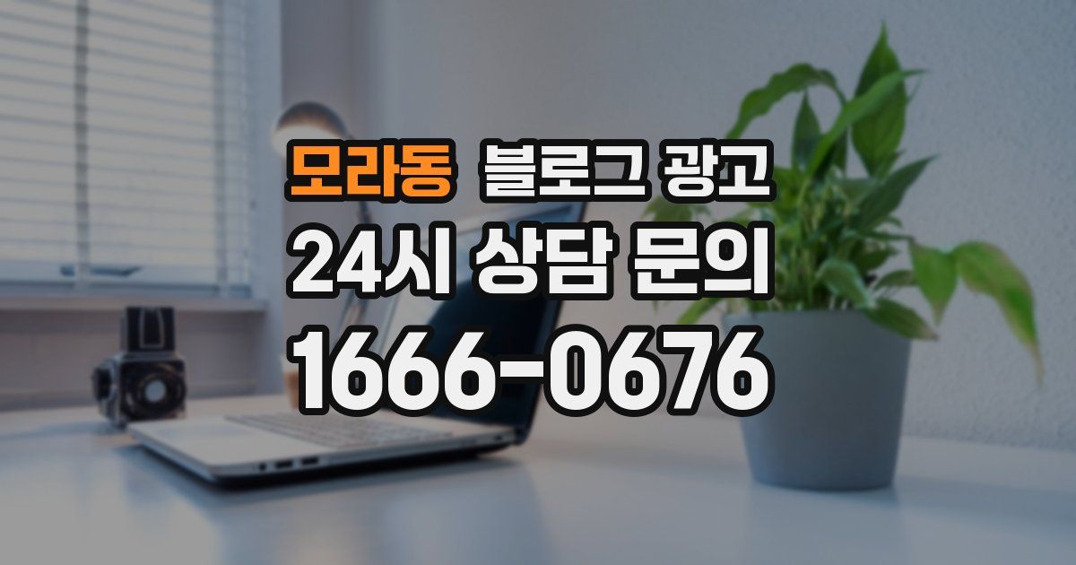 모라동 블로그 광고