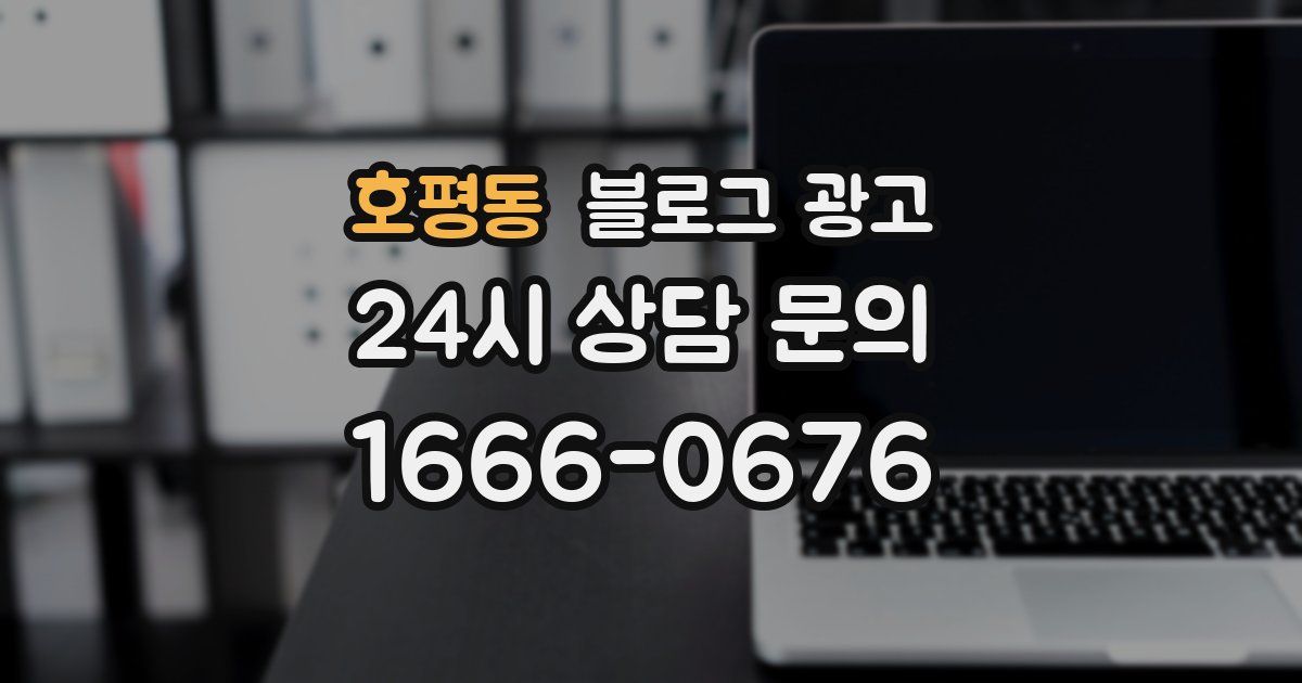 호평동 블로그 광고