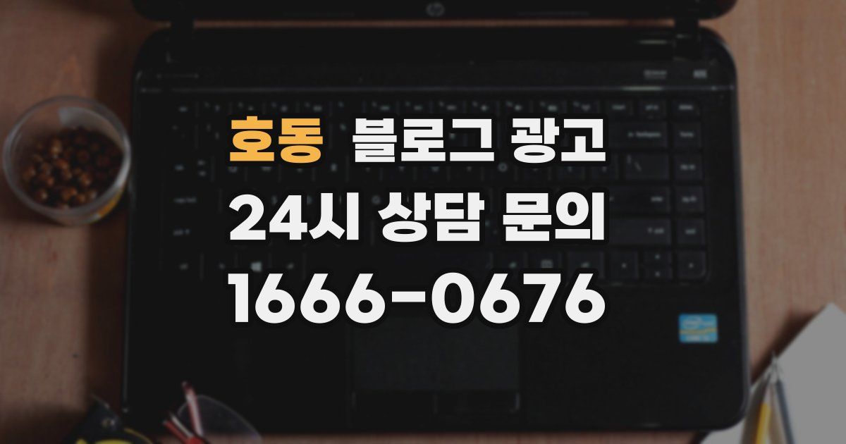 호동 블로그 광고