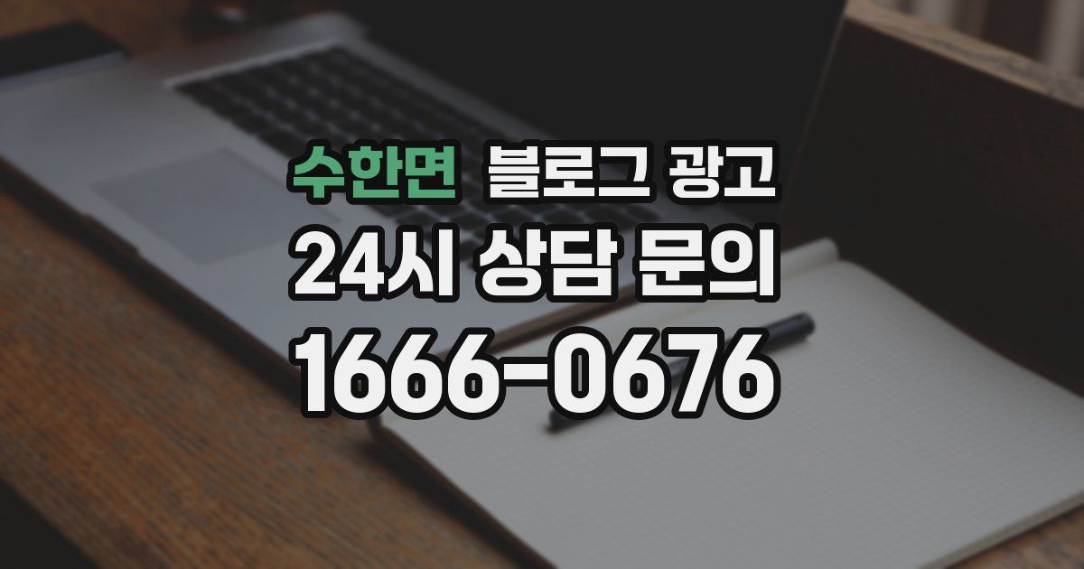 수한면 블로그 광고