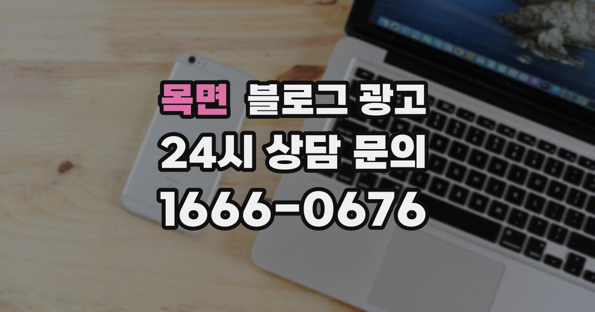 목면 블로그 광고
