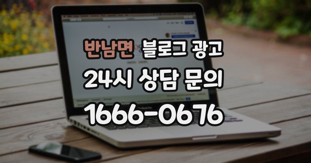 반남면 블로그 광고