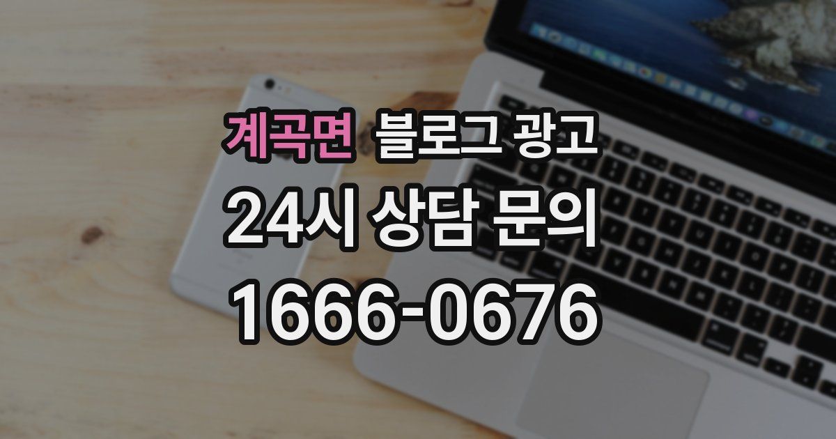 계곡면 블로그 광고