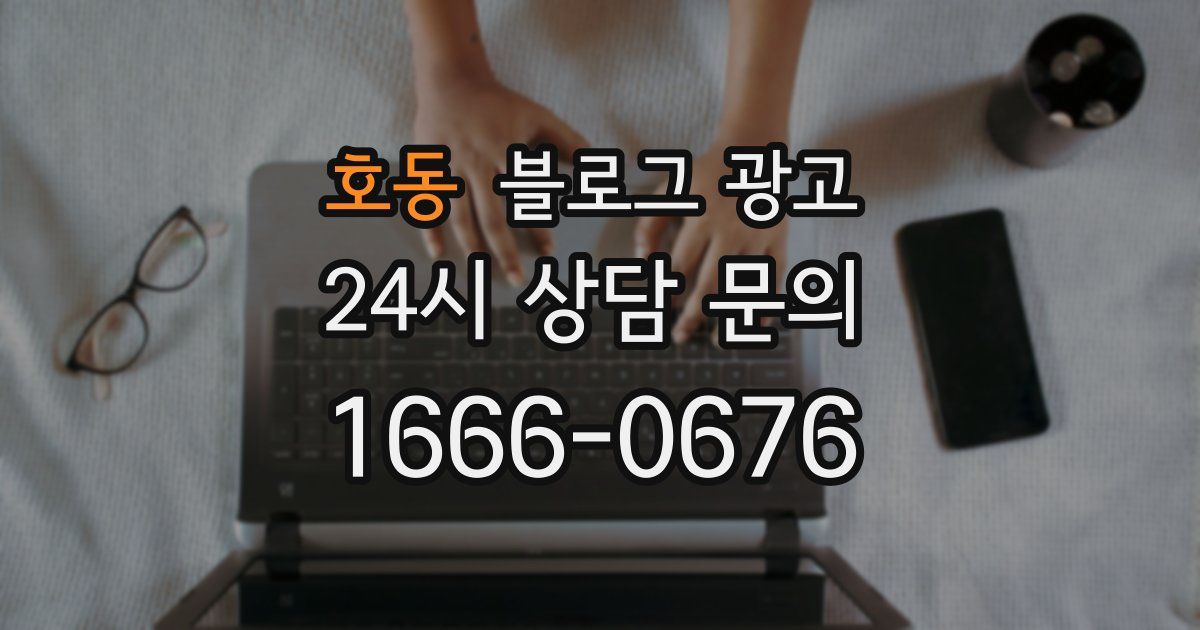 호동 블로그 광고