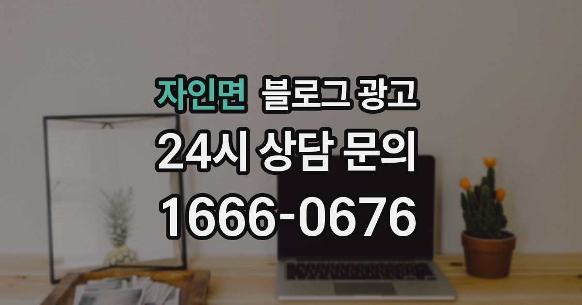 자인면 블로그 광고