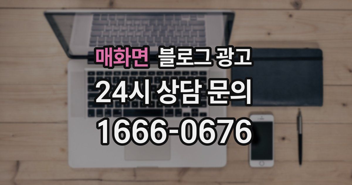 매화면 블로그 광고