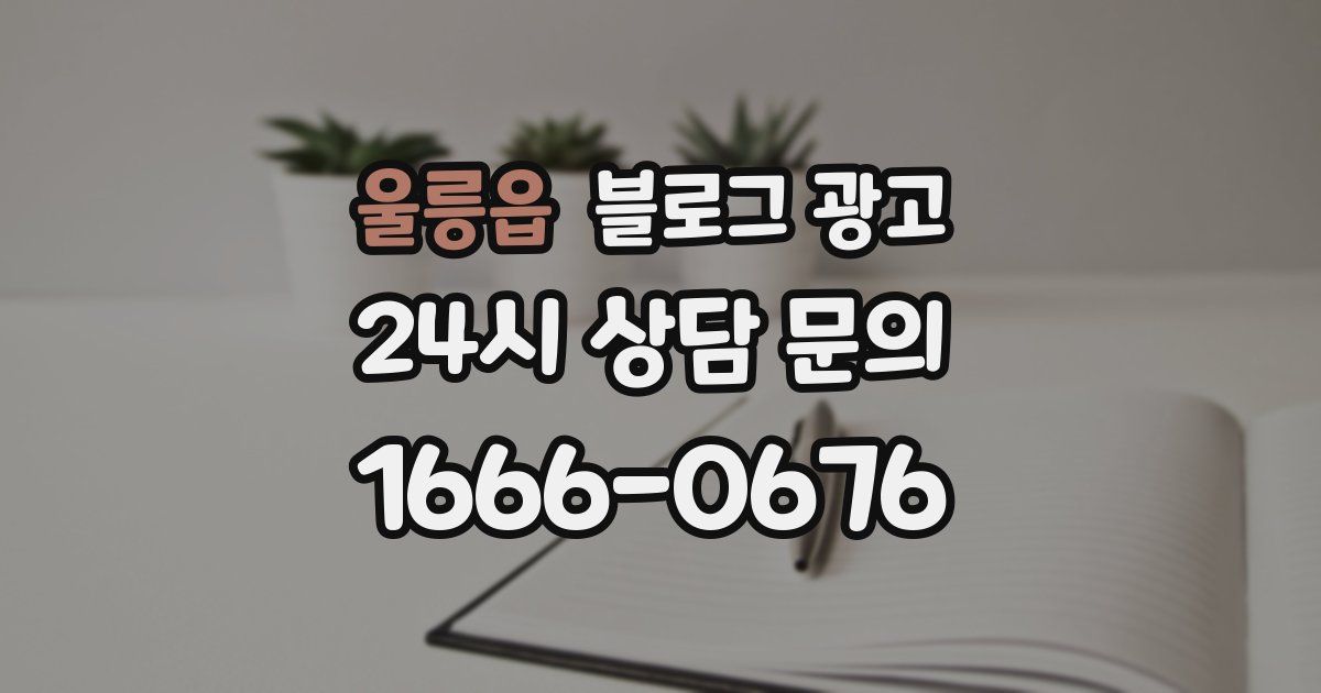 울릉읍 블로그 광고