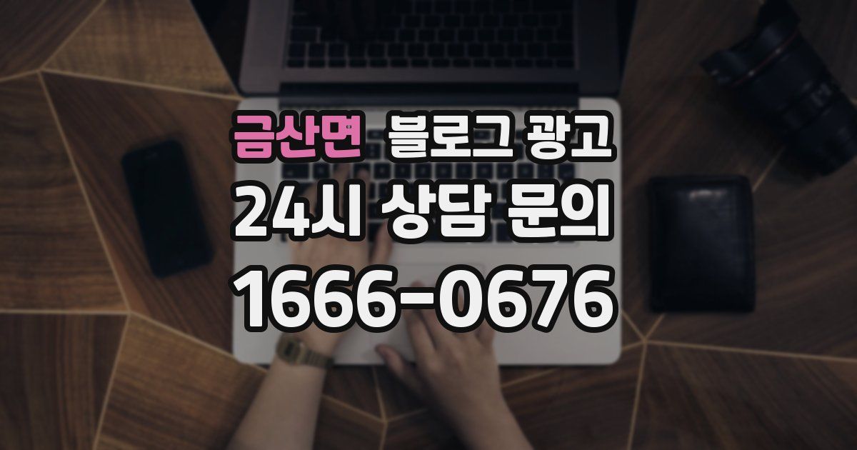 금산면 블로그 광고