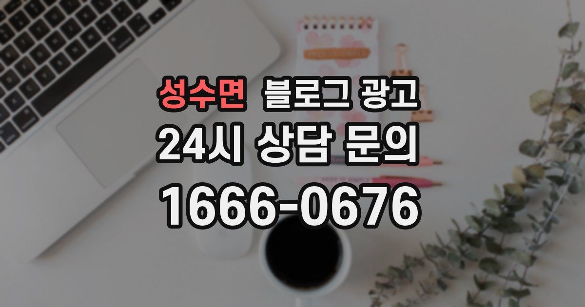 성수면 블로그 광고